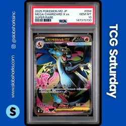 2025 POKEMON JP INFERNO X-M2 #094/080 MEGA CHARIZARD X EX SUPER RARE PSA 10 - Image 1