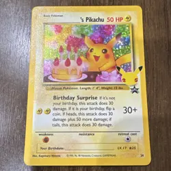 Pokemon TCG Birthday Pikachu Wotc Promo Holo Promo Basic 50 NM English 24/53 - Image 1
