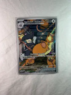 Team Rockets Raticate 202/182 Pokemon TCG SV Destined Rivals Illustration Rare - Image 1