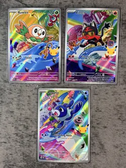 GEN 7 Alolan Pokemon TCG First Partner Illustration Collection Series 1 Set - NM - Image 1