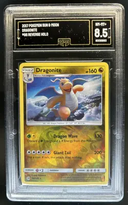 2017 Pokemon SM Dragonite Reverse Holo #96/149 GMA 8.5 - Image 1