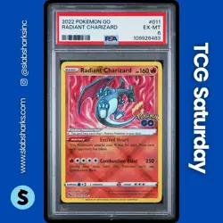 2022 POKEMON SWORD & SHIELD GO #011/078 RADIANT CHARIZARD PSA 6 - Image 1