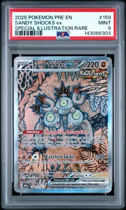 2025 POKEMON PRE SPECIAL ILLUSTRATION RARE #159 SANDY SHOCKS EX PSA 9 - Image 1