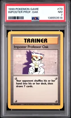 Imposter Professor Oak 073/102 - 1999 Pokemon Game Base Set Regular - Image 1