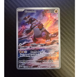 Pokemon Groudon Illustration Rare Holo SV04 Paradox Rift 199/182 Basic 130HP - Image 1