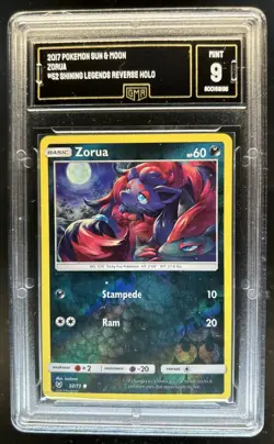2017 Pokemon Shining Legends Zorua Reverse Holo #52/73 GMA 9 - Image 1