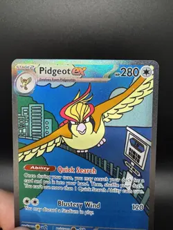 Pokemon TCG Pidgeot ex 225/197 SV03: Obsidian Flames SIR Holo Rare LP - Image 3