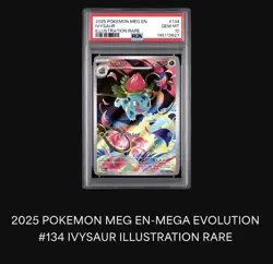 Pokemon Ivysaur Illustration Rare Me01: Mega Evolution Holo 134/132 PSA 10 - Image 2