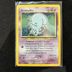 Wobbuffet 16/75 Holo Rare Neo Discovery Pokemon 2001 Vintage - Image 1