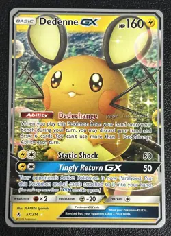 Dedenne GX 57/214 2019 World Championships Ultra Rare Pokemon TCG Card NM - Image 1