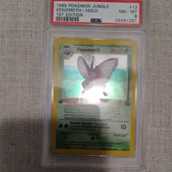 Pokemon Venomoth Jungle 1st Edition Holo Rare #13 PSA 8 - Image 1
