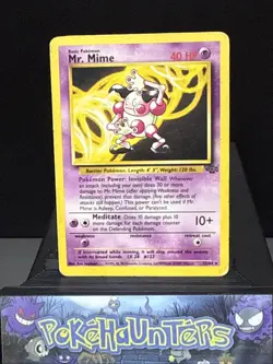 Pokemon Card Mr. Mime 22/64 WOTC Jungle Rare Non Holo Played - Image 1