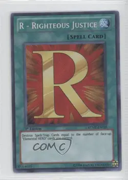 R - Righteous Justice 1st Ed. YuGiOh a Yellow MegaPack #RYMP-EN025 - Image 1