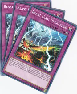3x YUGIOH..BEAST KING UNLEASHED..DAMA-EN078..NM/MT/NP..1ST EDITION..COMMON - Image 1
