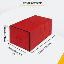 Double Deck Card Box Red for 200+ Cards TCG Magic Yugioh Sports Storage - Image 4