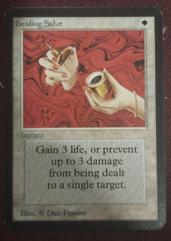 1993 MTG Magic the Gathering Card Alpha Healing Salve Raw MP Gaming Card TCG - Image 1