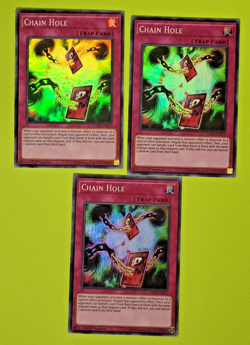 Yu-Gi-Oh Chain Hole Super Rare 1st Edition DANE-EN077 Nm 3 card lot - Image 1