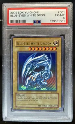 2002 Yu-Gi-Oh Starter Deck: Kaiba Blue-Eyes White Dragon #SDK-001 PSA 6 - Image 1