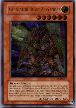 Yugioh Gladiator Beast Alexander GLAS-EN017 Ultimate Rare NM - Image 1
