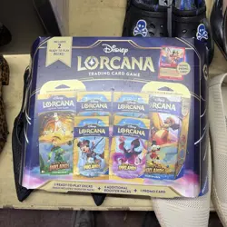 Disney Lorcana TCG: 2 Ready-to-Play Decks - 1 Booster Pack, 4 Additional Booster - Image 1