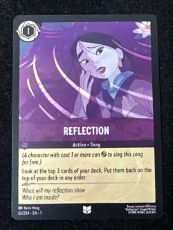 2023 Disney Lorcana - The First Chapter Foil Reflection Uncommon #65 NM - Image 1