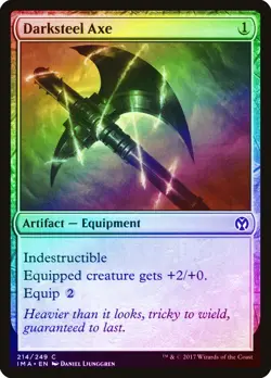 Darksteel Axe FOIL Iconic Masters NM Artifact Common MAGIC MTG CARD ABUGames - Image 1