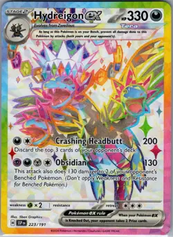 Hydreigon ex 223/191 SV08: Surging Sparks - Pokemon Card - NM - Image 1