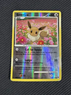 Eevee 62/100 Reverse-Holo Common Majestic Dawn Pokemon Card Rare 2008 HP - Image 1