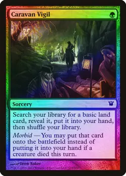 Caravan Vigil FOIL Innistrad NM Green Common MAGIC THE GATHERING CARD ABUGames - Image 1