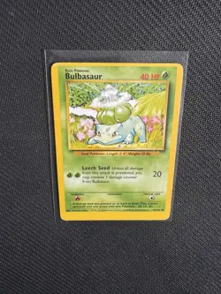 Miscut Bulbasaur Base Set Misprint Error 44/102 Pokemon Card 1999 English Rare - Image 4