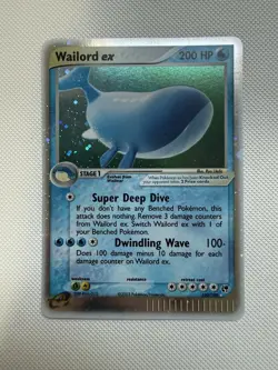 Wailord ex 100/100 Sandstorm Holo Pokemon Card NM - Image 1