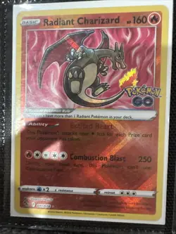 Pokemon Go TCG Radiant Charizard Holo Rare Card 011/078 - Image 1