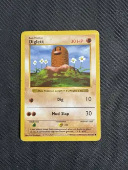 Shadowless Diglett 47/102 Base Set Pokemon Card 1997 Vintage English Rare #47 - Image 1