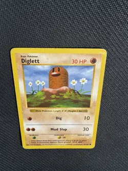 Shadowless Diglett 47/102 Base Set Pokemon Card 1997 Vintage English Rare #47 - Image 4