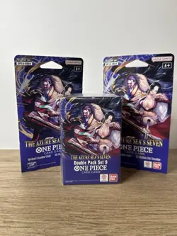 Bandai Namco One Piece Card Game Azure Sea's Seven Double Pack+ 2 sealed sleeves - Image 1