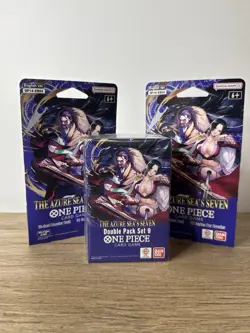 Bandai Namco One Piece Card Game Azure Sea's Seven Double Pack+ 2 sealed sleeves - Image 2