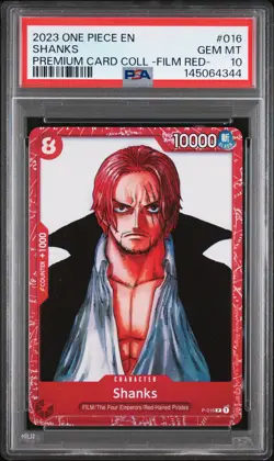 2023 ONE PIECE PREMIUM CARD COLLECTION -ONE PIECE FILM RED- #016 SHANKS PSA 10 - Image 1