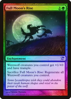 Full Moon's Rise FOIL Innistrad HEAVILY PLD Green Uncommon MAGIC CARD ABUGames - Image 1