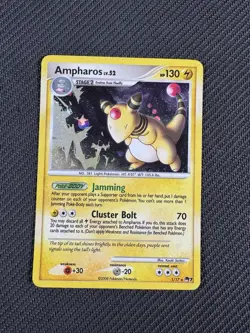 LP Ampharos Holo 1/17 Pop Series 7 Rare Pokemon Card English 2008 - Image 1
