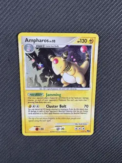 LP Ampharos Holo 1/17 Pop Series 7 Rare Pokemon Card English 2008 - Image 4