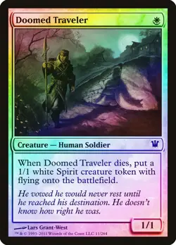 Doomed Traveler FOIL Innistrad NM White Common MAGIC GATHERING CARD ABUGames - Image 1
