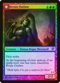 Kruin Outlaw / Terror of Kruin Pass FOIL Innistrad HEAVILY PLD CARD ABUGames - Image 1