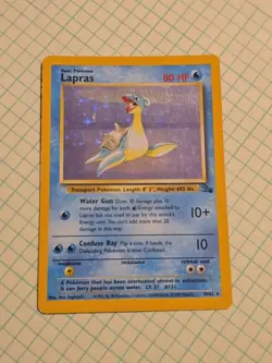 Pokemon TCG Lapras Holo Unlimited Fossil Card 10/62 WOTC LP - Image 1