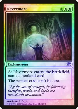 Nevermore FOIL Innistrad NM White Rare MAGIC THE GATHERING MTG CARD ABUGames - Image 1