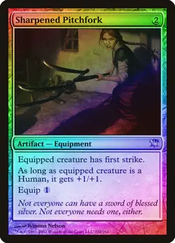 Sharpened Pitchfork FOIL Innistrad NM Artifact Uncommon MAGIC CARD ABUGames - Image 1