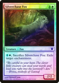 Silverchase Fox FOIL Innistrad NM White Common MAGIC GATHERING CARD ABUGames - Image 1