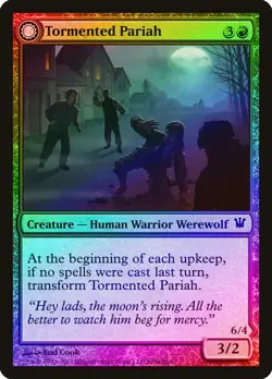 Tormented Pariah / Rampaging Werewolf FOIL Innistrad NM Common CARD ABUGames - Image 1