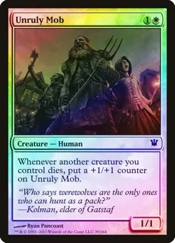 Unruly Mob FOIL Innistrad NM White Common MAGIC THE GATHERING CARD ABUGames - Image 1