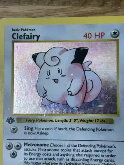 1st Edition Base Set Clefairy Holo 5/102 HP DM Pokemon Wotc vintage card Pokemon - Image 5