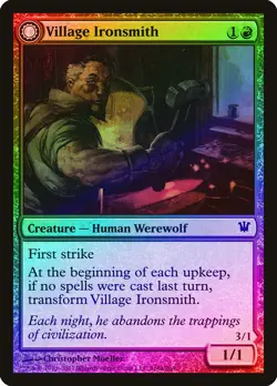 Village Ironsmith / Ironfang FOIL Innistrad NM Red Common MAGIC CARD ABUGames - Image 1